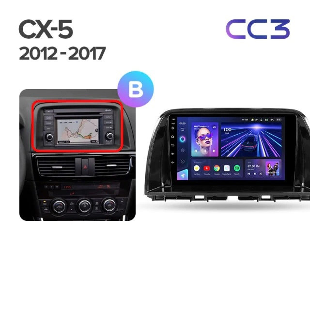 Штатная магнитола Teyes CC3 4/32 Mazda CX-5 (2012-2015) Тип-A