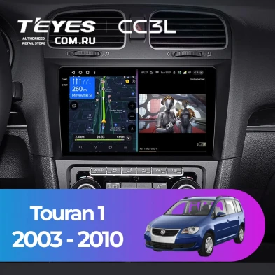 Штатная магнитола Teyes CC3L 4/64 Volkswagen Touran 1 (2003-2010)