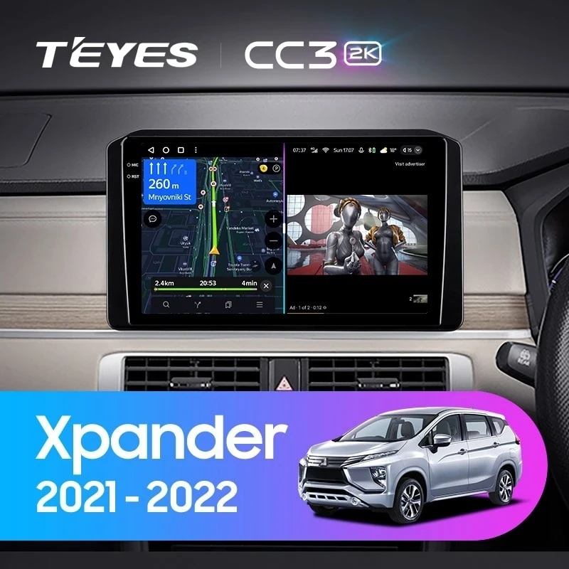 Штатная магнитола Teyes CC3 2K 360 6/128 Mitsubishi Xpander (2021-2022) Правый руль