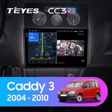 Штатная магнитола Teyes CC3 2K 6/128 Volkswagen Caddy 2K (2004-2010) (10 inch Universal)