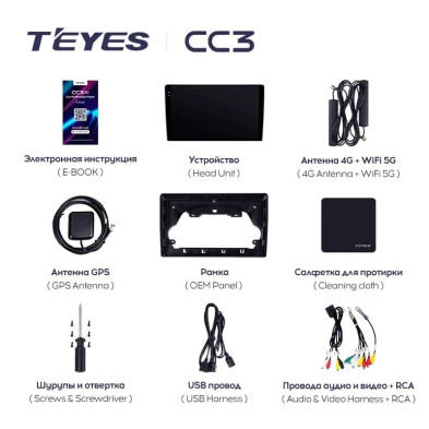 Штатная магнитола Teyes CC3 4/32 Ford Transit 350 (2020-2021)