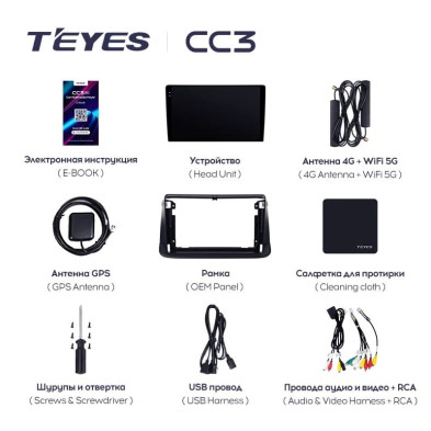 Штатная магнитола Teyes CC3 4/32 Honda Stepwgn 3 (2005-2009) Правый руль
