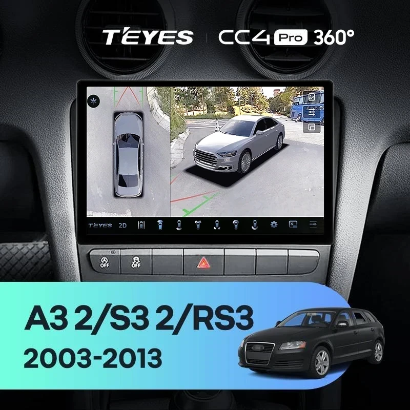 Штатная магнитола Teyes CC4 Pro 360 8/128 Audi S3 2 (2006-2012) (11")