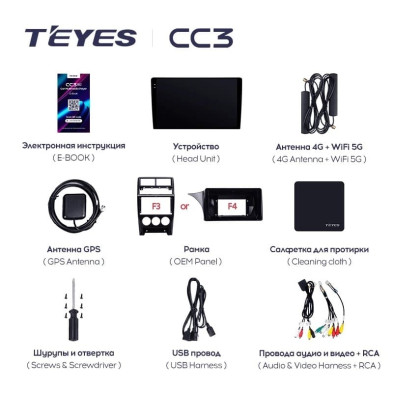 Штатная магнитола Teyes CC3L 4/32 Lada Priora (2013-2018) F4