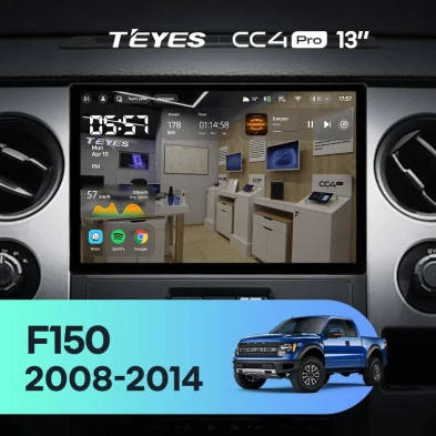 Штатная магнитола Teyes CC4 Pro 12/256 Ford F150 P415 Raptor (2008-2014) F2 (13")