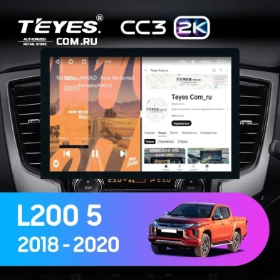 Штатная магнитола Teyes CC3 2K 4/64 Mitsubishi L200 5 (2018-2020) F2 (13")