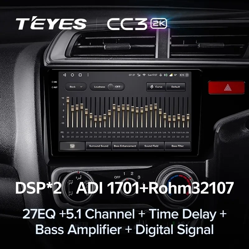 Штатная магнитола Teyes CC3 2K 4/64 Honda Fit 3 GP GK (2013-2020) Тип-A Правый руль