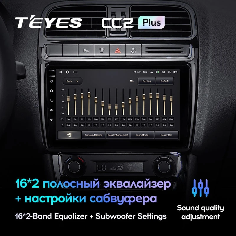 Штатная магнитола Teyes CC2 Plus 4/64 Volkswagen Polo 5 (2008-2020) F1
