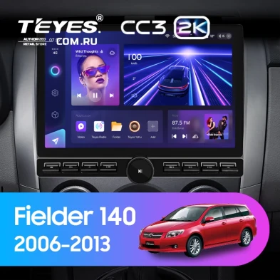 Штатная магнитола Teyes CC3 2K 6/128 Toyota Corolla Fielder 140 (2006-2013) Тип-B (13" с кнопками)