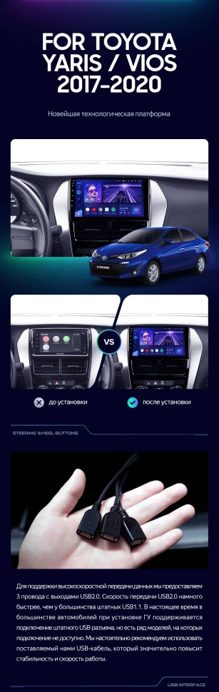 Штатная магнитола Teyes CC3 4/32 Toyota Yaris (2017-2020) F1