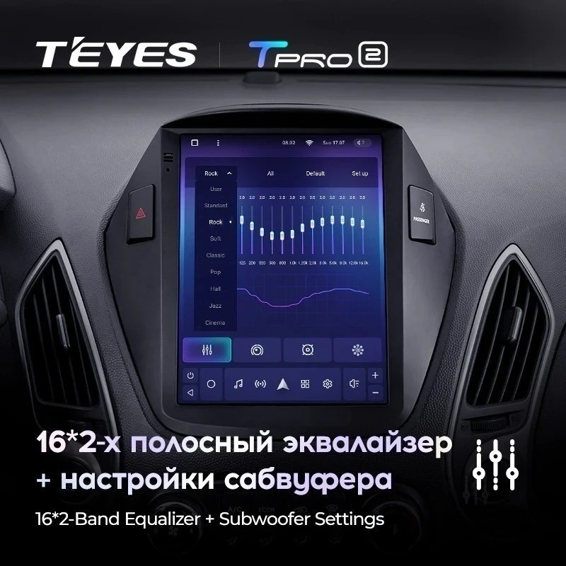 Штатная магнитола Tesla style Teyes TPRO 2 3/32 Hyundai IX35 (2009-2015) F2 Тип-C