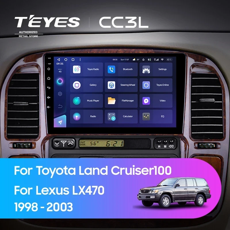 Штатная магнитола Teyes CC3L 4/32 Toyota Land Cruiser 100 (1998-2003) F1