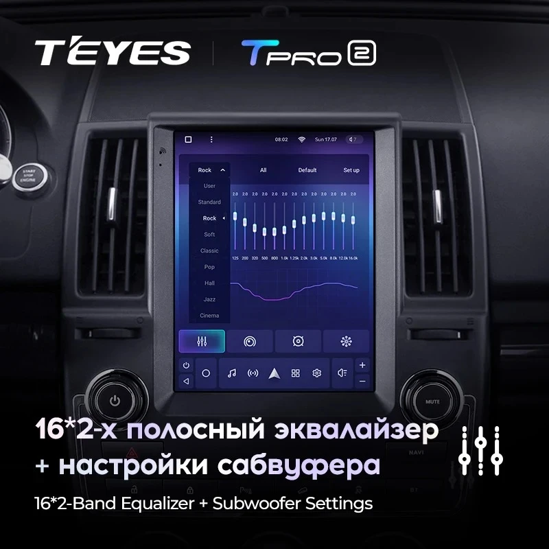 Штатная магнитола Tesla style Teyes TPRO 2 4/64 Land Rover Freelander 2 (2006-2012) Тип-B