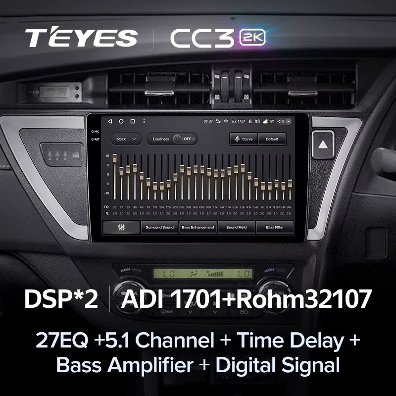 Штатная магнитола Teyes CC3 2K 4/32 Toyota Auris 2 E180 (2012-2015) Правый руль