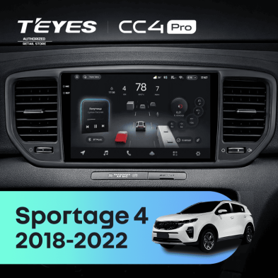 Штатная магнитола Teyes CC4 Pro 8/128 Kia Sportage 4 (2018-2022) Тип-B (черная)