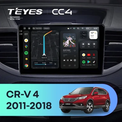 Штатная магнитола Teyes CC4 6/64 Honda CR-V 4 RM RE (2011-2018) Тип-C