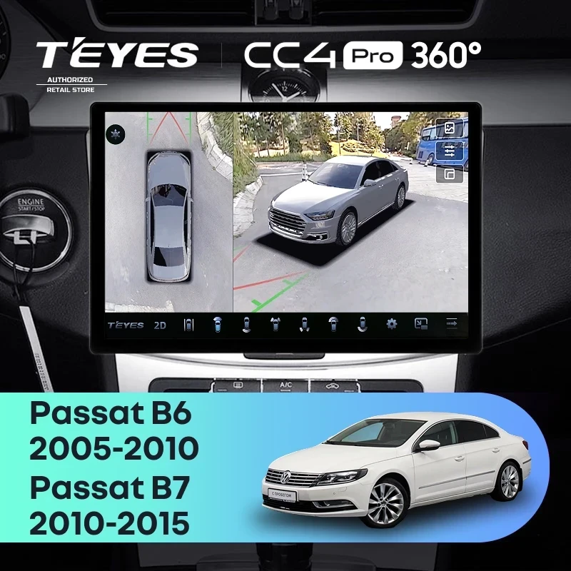 Штатная магнитола Teyes CC4 Pro 360 8/128 Volkswagen Passat B7 (2010-2015) (13")
