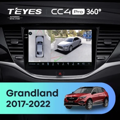 Штатная магнитола Teyes CC4 Pro 360 12/256 Opel Grandland (2017-2022) Тип-B
