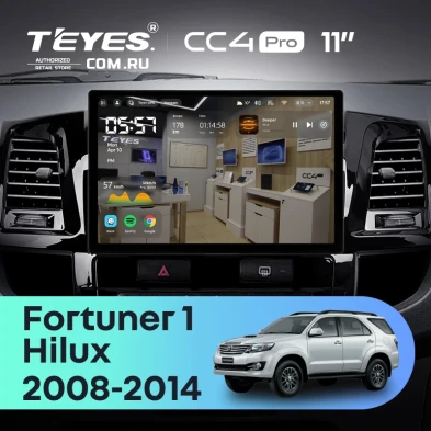 Штатная магнитола Teyes CC4 Pro 8/128 Toyota Hilux (2008-2014) F1 (11")