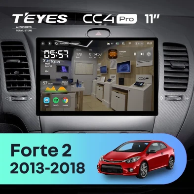 Штатная магнитола Teyes CC4 Pro 8/128 Kia Forte 2 (2013-2018) F1 Тип-AB (11")