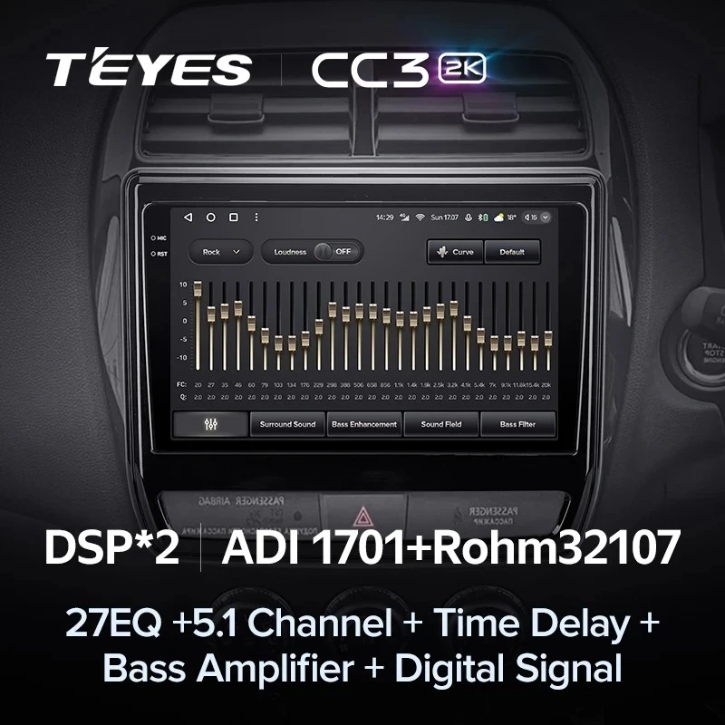 Штатная магнитола Teyes CC3 2K 4/64 Mitsubishi ASX (2016-2026) Тип-B Правый руль