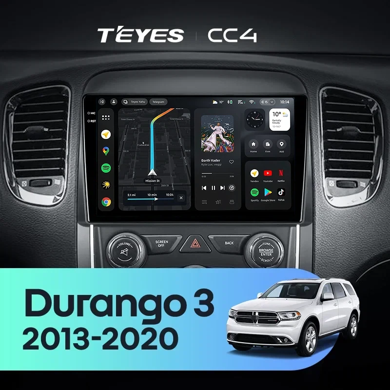 Штатная магнитола Teyes CC4 8/128 Dodge Durango 3 (2013-2020)