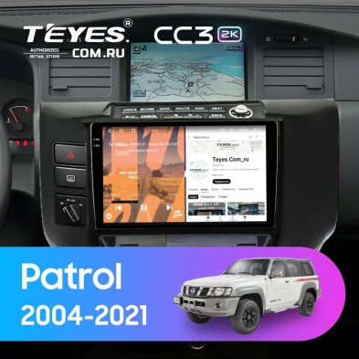Штатная магнитола Teyes CC3 2K 6/128 Nissan Patrol V 5 Y61 (2004-2021) F3 (черный)