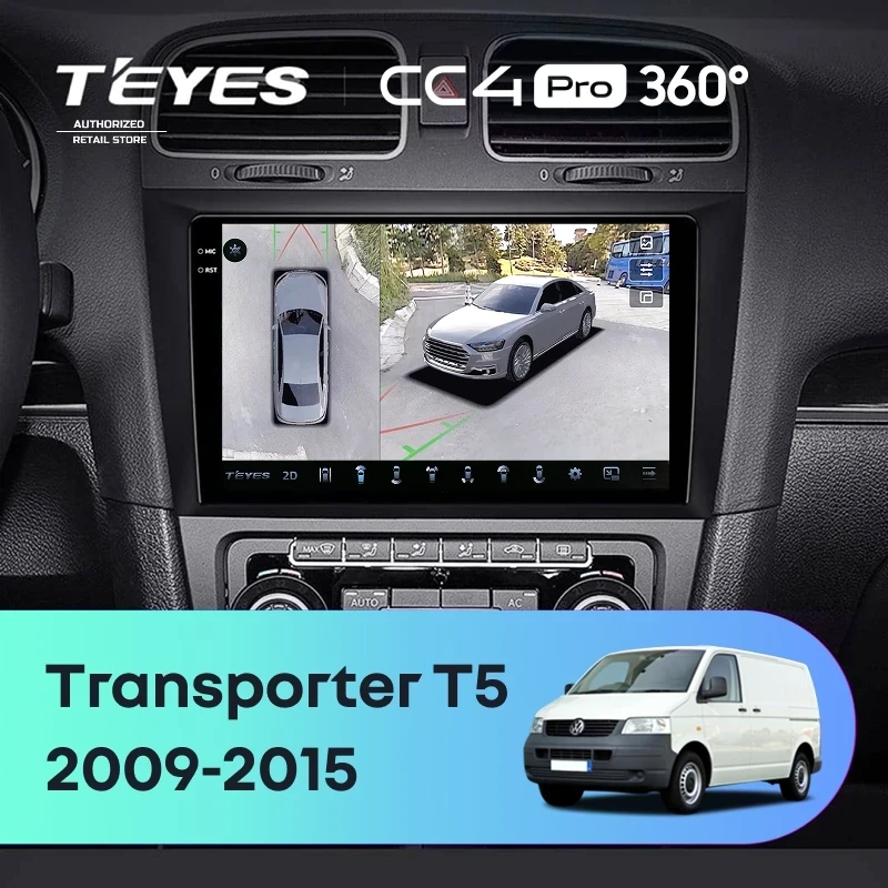 Штатная магнитола Teyes CC4 Pro 360 8/128 Volkswagen Transporter (T5) (2009-2015)