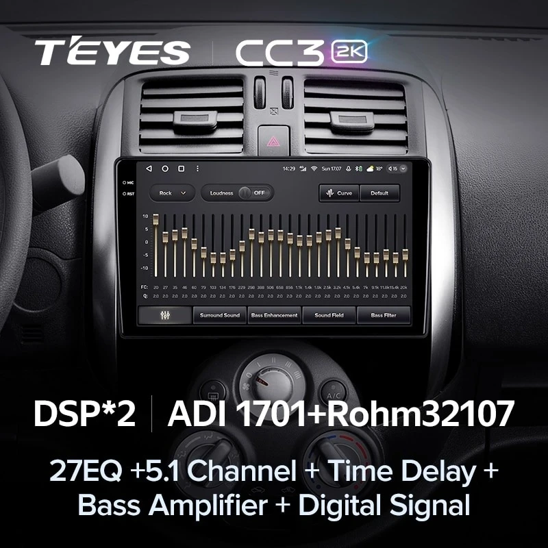 Штатная магнитола Teyes CC3 2K 4/32 Nissan Sunny Versa C17 (2012-2014)