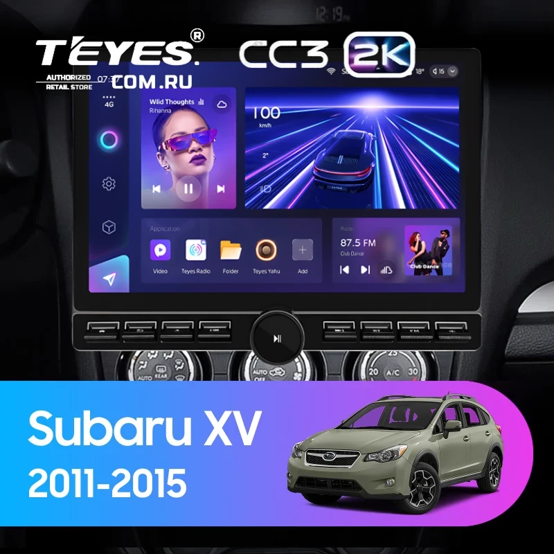 Штатная магнитола Teyes CC3 2K 6/128 Subaru XV (2011-2015) Тип-A (13" с кнопками)