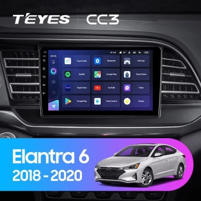 Штатная магнитола Teyes CC3 4/32 Hyundai Elantra 6 (2018-2020) Тип-A