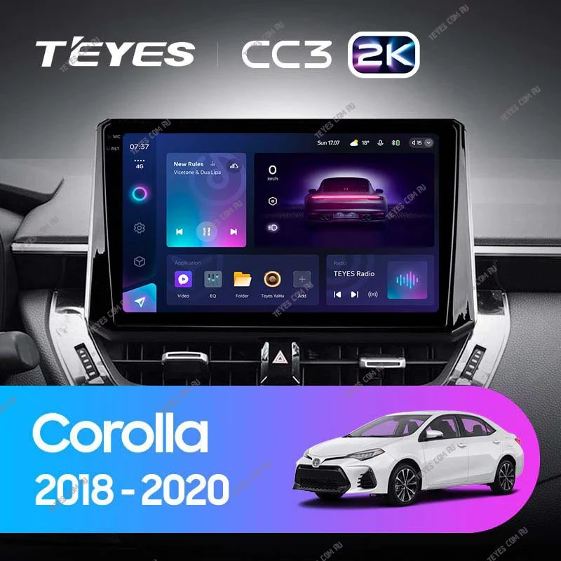 Штатная магнитола Teyes CC3 2K 360 6/128 Toyota Corolla 12 (2018-2020) Тип-A