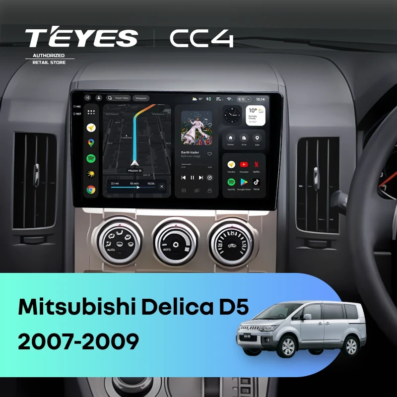 Штатная магнитола Teyes CC4 6/64 Mitsubishi Delica D5 (2007-2009)