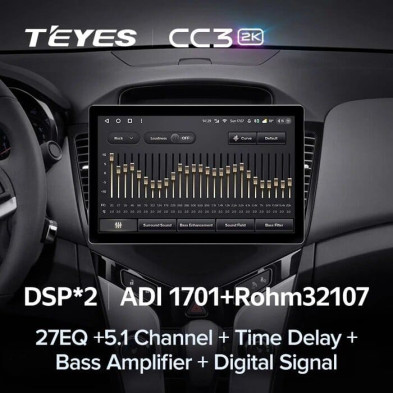 Штатная магнитола Teyes CC3 2K 4/32 Chevrolet Cruze J300 (2008-2014) (11")