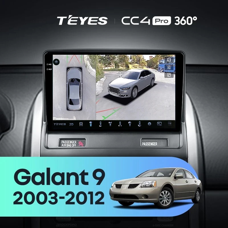 Штатная магнитола Teyes CC4 Pro 360 8/128 Mitsubishi Galant 9 (2003-2012)