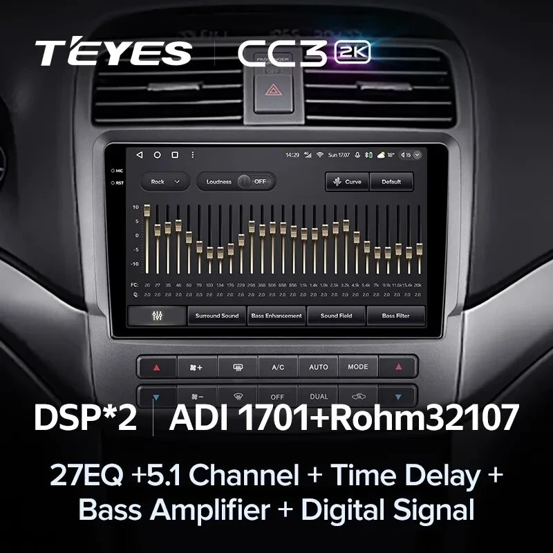 Штатная магнитола Teyes CC3 2K 6/128 Honda inspire 4 (2003-2007)