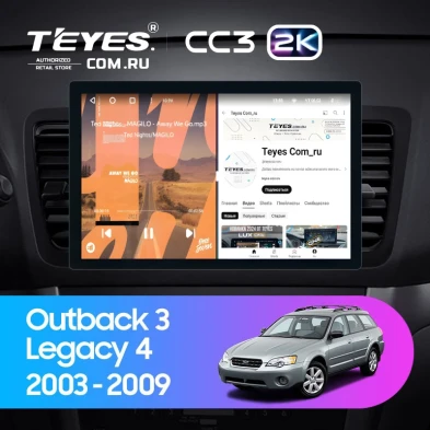 Штатная магнитола Teyes CC3 2K 4/32 Subaru Outback 3 (2003-2009) (11")