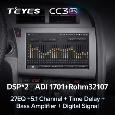 Штатная магнитола Teyes CC3 2K 6/128 Audi S6 3 (2006-2011)