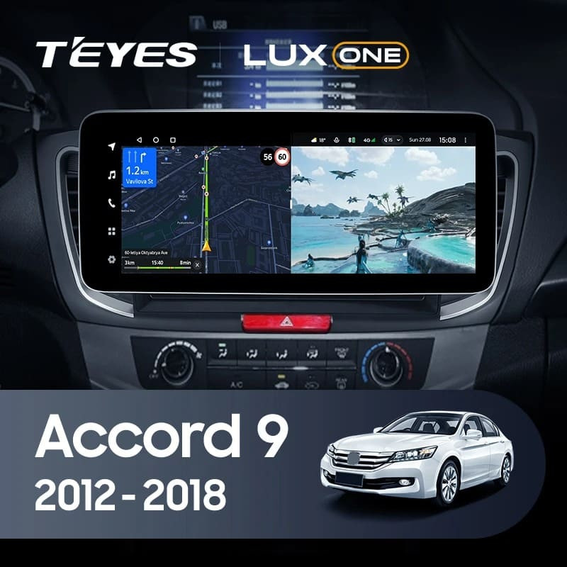 Штатная магнитола Teyes LUX ONE 6/128 Honda Accord 9 CR (2012-2018)