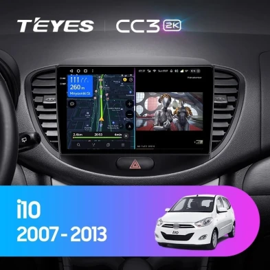 Штатная магнитола Teyes CC3 2K 4/64 Hyundai i10 (2007-2013)