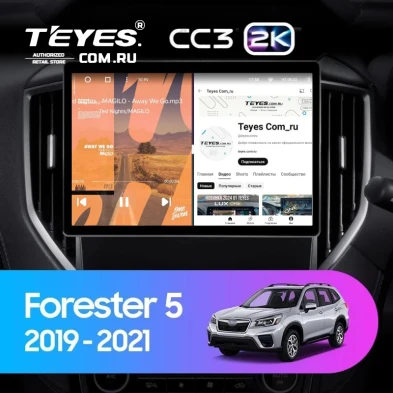 Штатная магнитола Teyes CC3 2K 6/128 Subaru Forester 5 (2018-2023) (13")