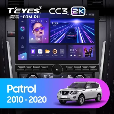 Штатная магнитола Teyes CC3 2K 6/128 Nissan Patrol Y62 (2010-2020) F2 (13" с кнопками)