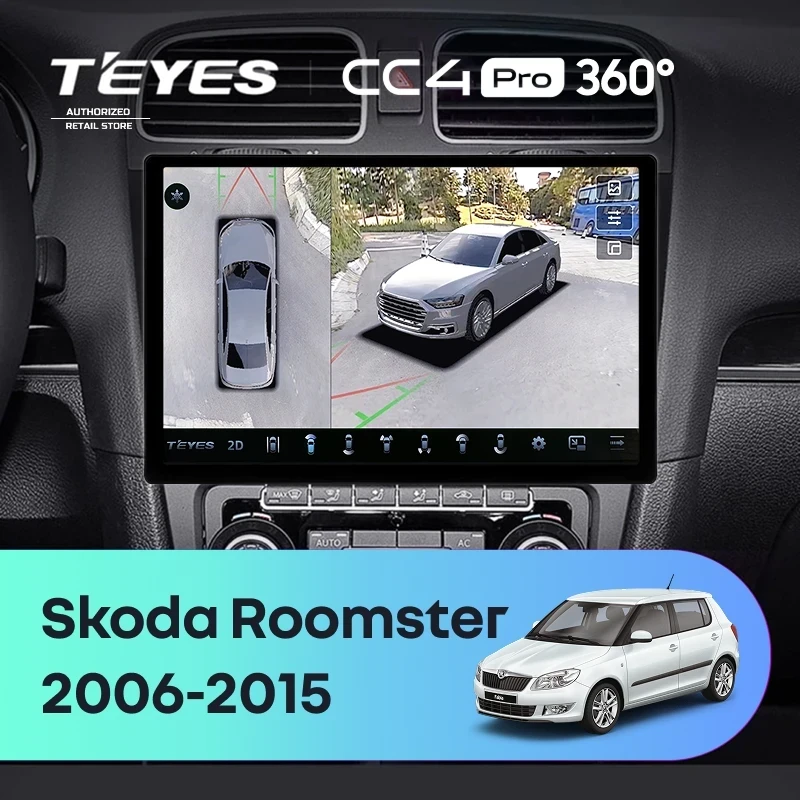 Штатная магнитола Teyes CC4 Pro 360 8/128 Skoda Roomster (2006-2015) (11")
