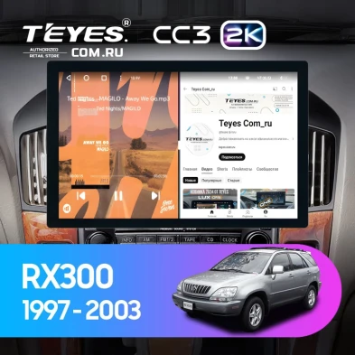 Штатная магнитола Teyes CC3 2K 6/128 Lexus RX300 XU10 (1997-2003) F1 (13")