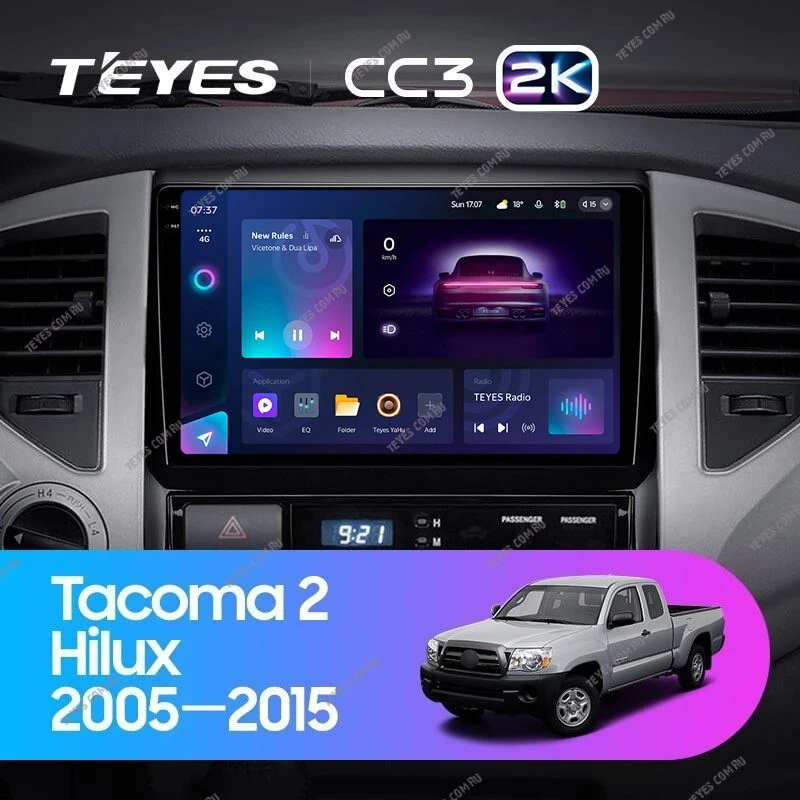 Штатная магнитола Teyes CC3 2K 360 6/128 Toyota Tacoma 2 (2005-2015)