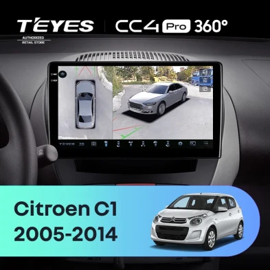 Штатная магнитола Teyes CC4 Pro 360 8/128 Citroen C1 (2005-2014)