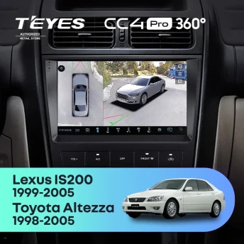 Штатная магнитола Teyes CC4 Pro 360 12/256 Toyota Altezza XE10 (1998-2005)