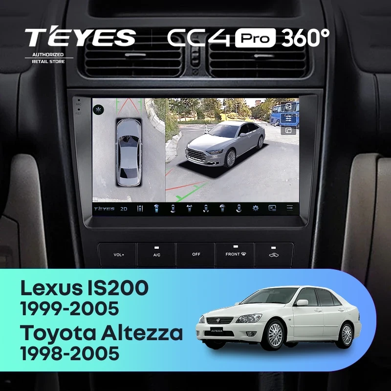 Штатная магнитола Teyes CC4 Pro 360 12/256 Toyota Altezza XE10 (1998-2005)