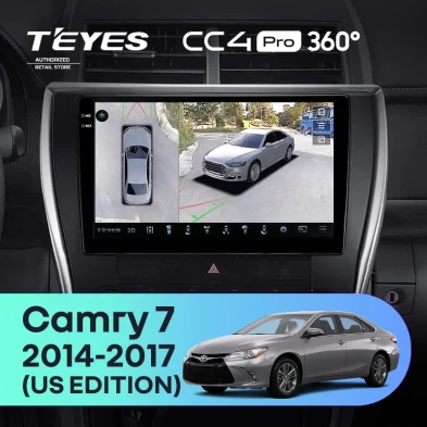 Штатная магнитола Teyes CC4 Pro 360 12/256 Toyota Camry 7 XV 50 55 (2014-2017) (North America) F5