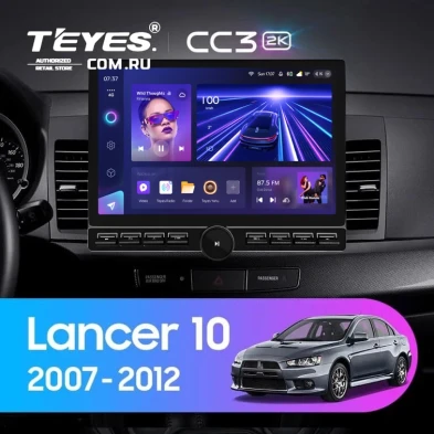 Штатная магнитола Teyes CC3 2K 6/128 Mitsubishi Lancer 10 CY (2007-2012) Тип-B (13" с кнопками)